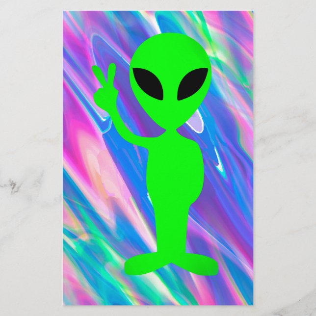 alien hologram stationery (Front)