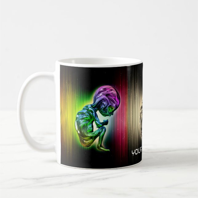 Alien hybrid embryo. Customizable Coffee Mug (Left)