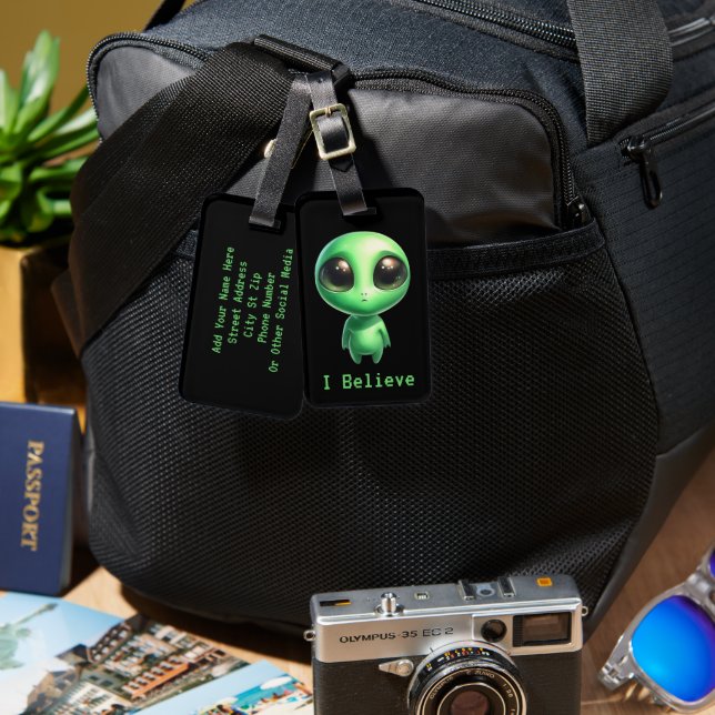 Alien – I Believe   Luggage Tag (Front & Back)