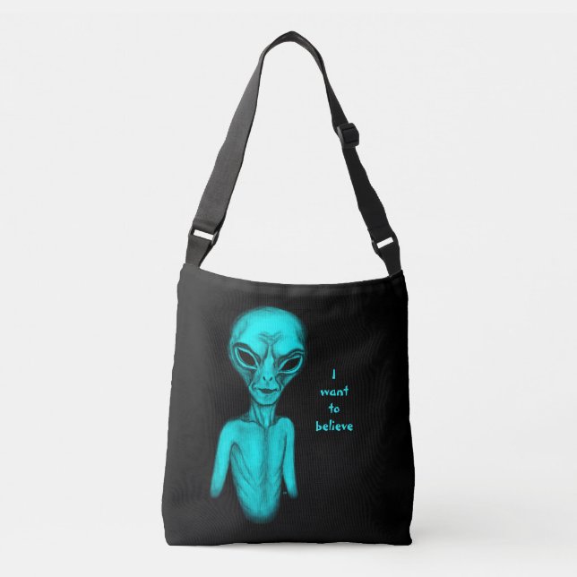 Alien , I want to believe Crossbody Bag (Front)