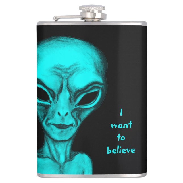 Alien , I want to believe Hip Flask (Front)