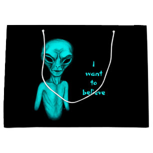 Alien , I want to believe Large Gift Bag