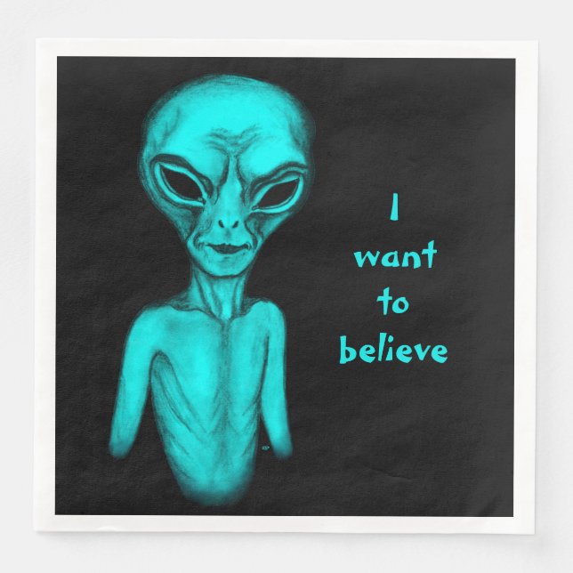 Alien , I want to believe Napkin (Front)