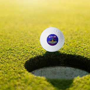  Alien in a Spaceship Wearing a New Mexico t-shirt Golf Balls