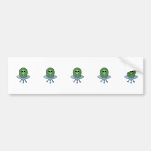 Alien in his little spaceship bumper sticker