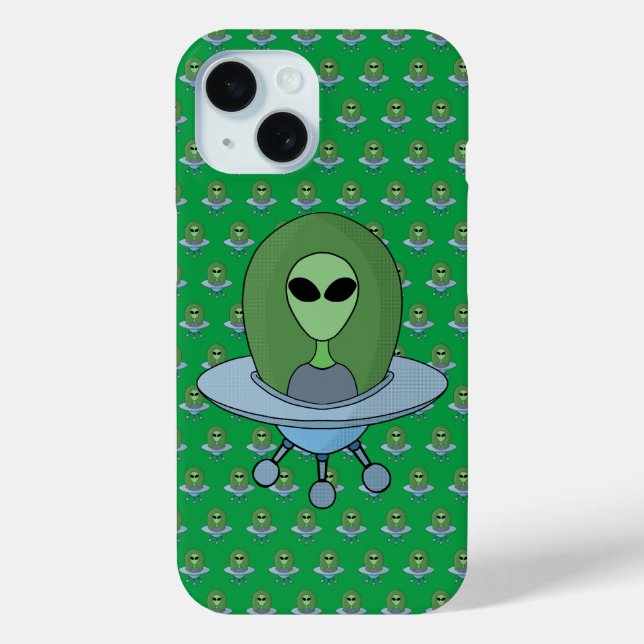 Alien in his little spaceship Case-Mate iPhone case (Back)