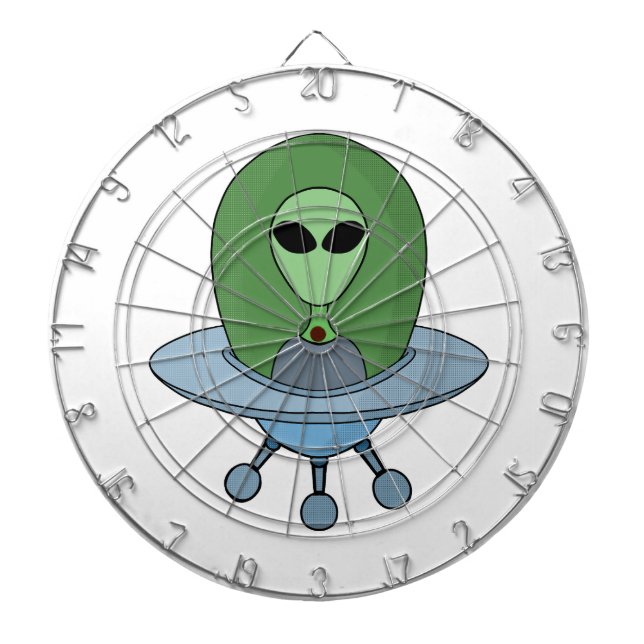 Alien in his little spaceship dartboard (Front)