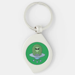 Alien in his little spaceship keychain