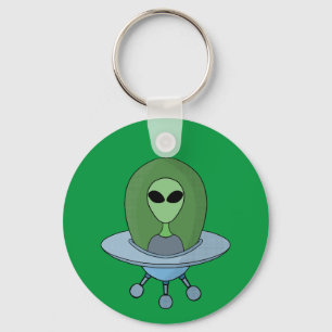 Alien in his little spaceship keychain