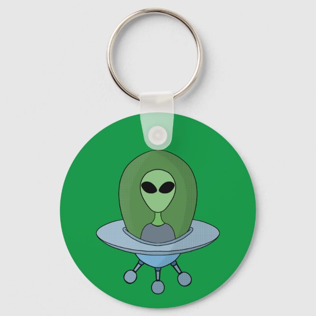 Alien in his little spaceship keychain (Front)