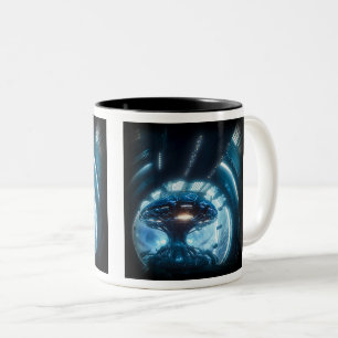 Alien in Space Two-Tone Mug, 11 oz  Coffee Mug