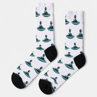 Alien in UFO Socks