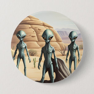 Alien Insectoids Desert 3 Inch Round Button