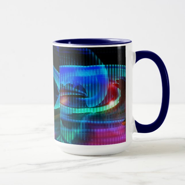 Alien Invasion Abstract Mug (Right)