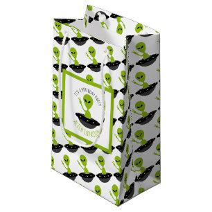 Alien Invasion, Birthday Small Gift Bag