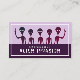 Alien Invasion, Children's Birthday Party Enclosure Card