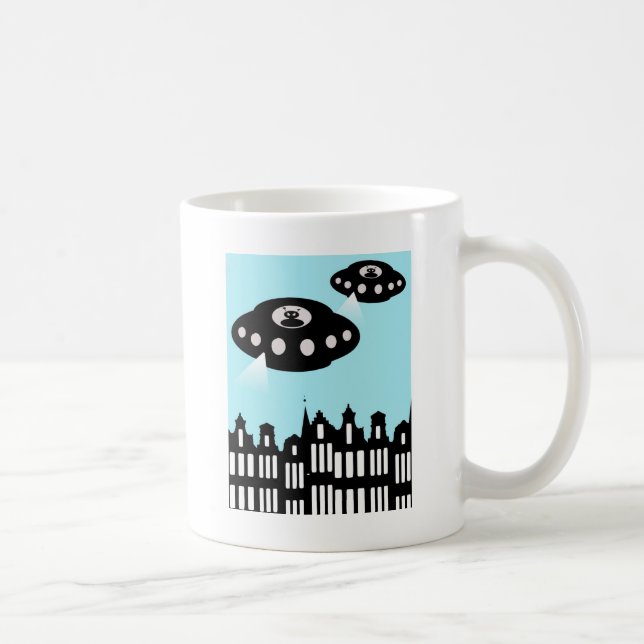 Alien invasion of Amsterdam Coffee Mug (Right)