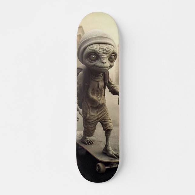 Alien Invasion on Wheels Skateboard (Front)