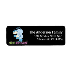 Alien Invasion Outer Space Fun Address Labels d2