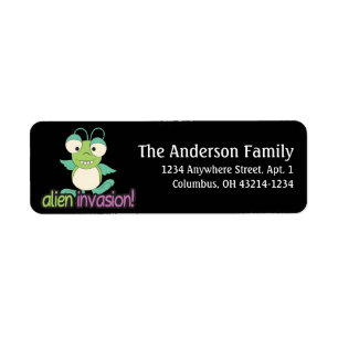 Alien Invasion Outer Space Fun Address Labels d3
