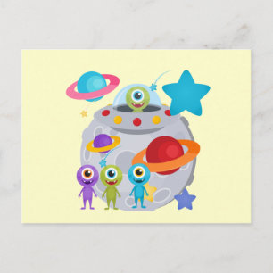 Alien Invasion Postcard