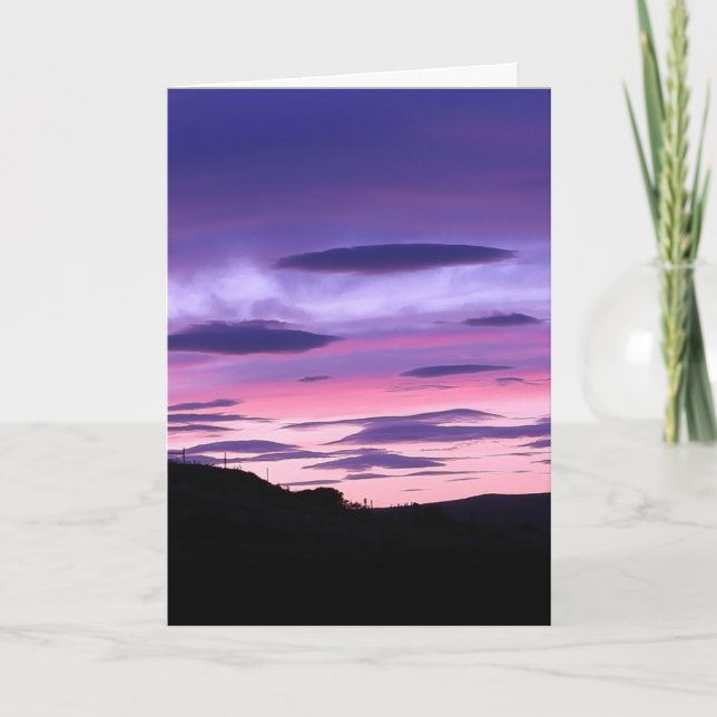 Alien Invasion Sunset  Card (Front)
