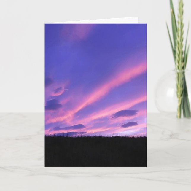 Alien Invasion Sunset  Card (Front)