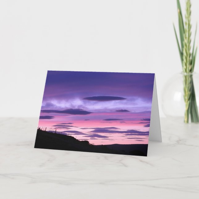 Alien Invasion Sunset  Card (Front)