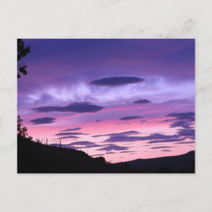 Alien Invasion Sunset  Holiday Postcard