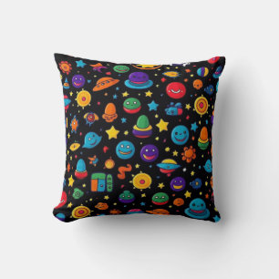 Alien Invasion Throw Pillow