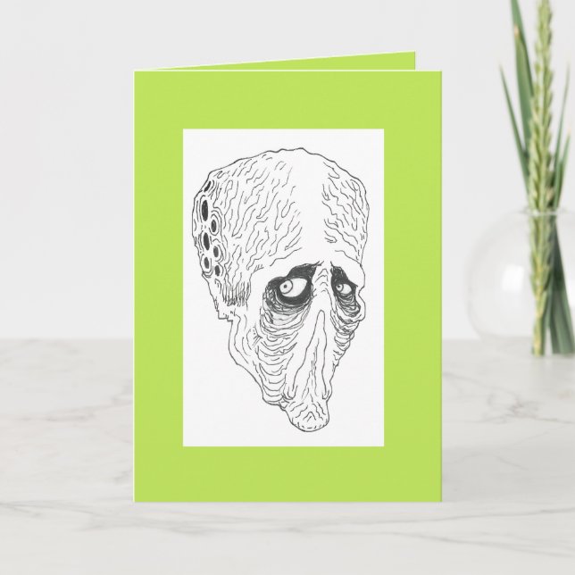 Alien is sorry he made me miss your Birthday card (Front)