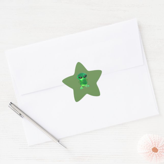 Alien Jewel Star Sticker (Envelope)