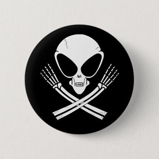 alien jolly rodger 2 inch round button