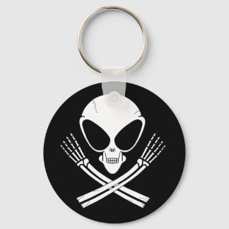 alien jolly rodger keychain