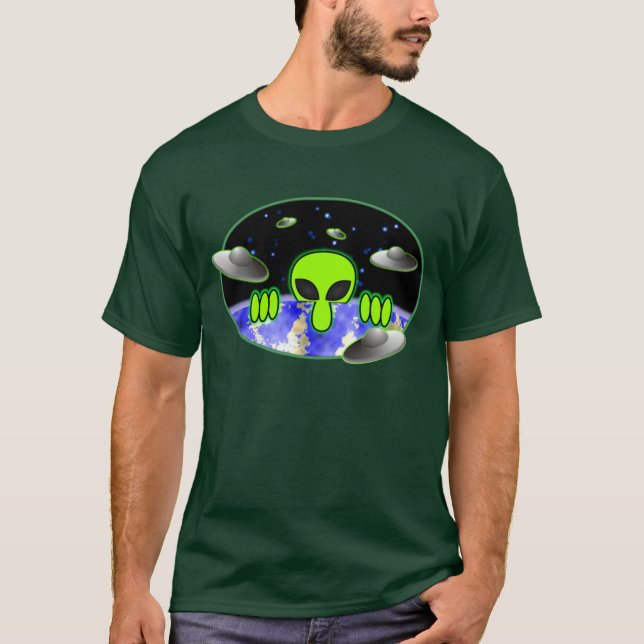 Alien Kilroy Green T-shirt (Front)