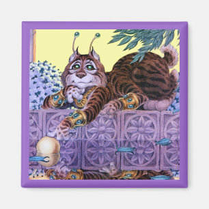 Alien Kitty Carré Magnet