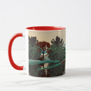 ALIEN LANDSCAPE,TREES,LAGOON HYPERION Sci Fi Mug