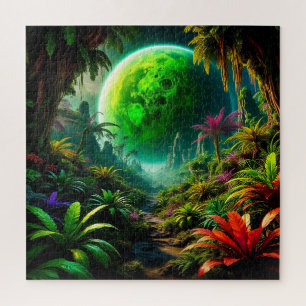 Alien Landscape with Lush Vegetation Jigsaw Puzzle