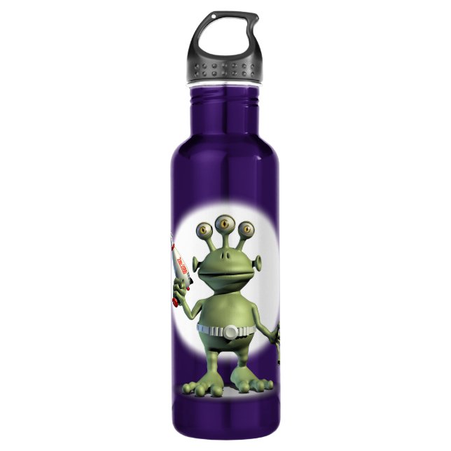 Alien Laser Gun 710 Ml Water Bottle (Front)