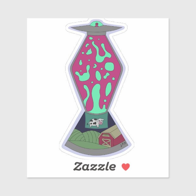 Alien Lava Lamp Sticker (Feuille)