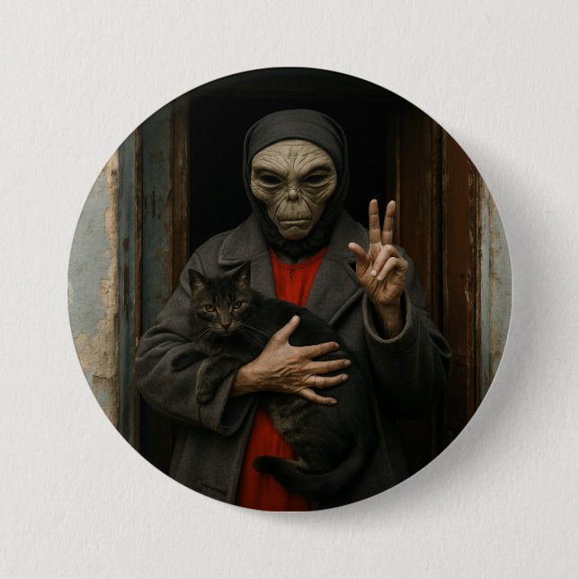 Alien Love 3 Inch Round Button (Front)