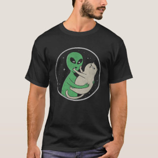 alien love cat too T-Shirt