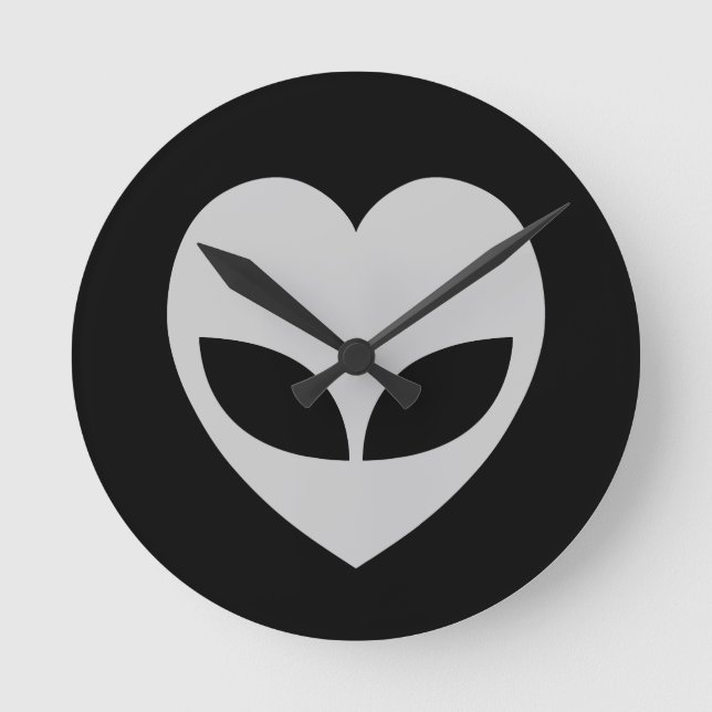 Alien Love Heart Horloge ronde (Recto)