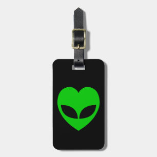 Alien Love Heart Luggage Tag