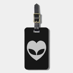Alien Love Heart Luggage Tag