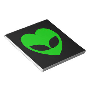 Alien Love Heart Notepad