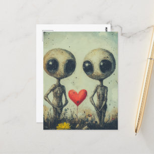 Alien Love Postcard