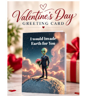Alien Love Sci-Fi – “I Will Invade Earth Holiday Card