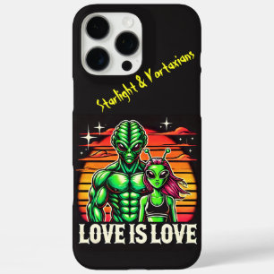 Alien Lovers Under Glowing Sunset iPhone 16 Pro Max Case