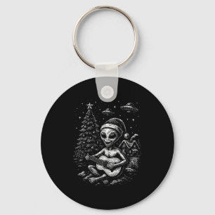 Alien Loves Christmas  Keychain